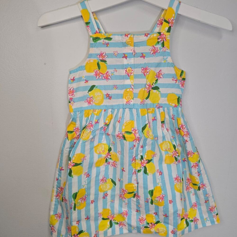 Beebay girls Lemon Striped Pinafore Dress 2 years NWT